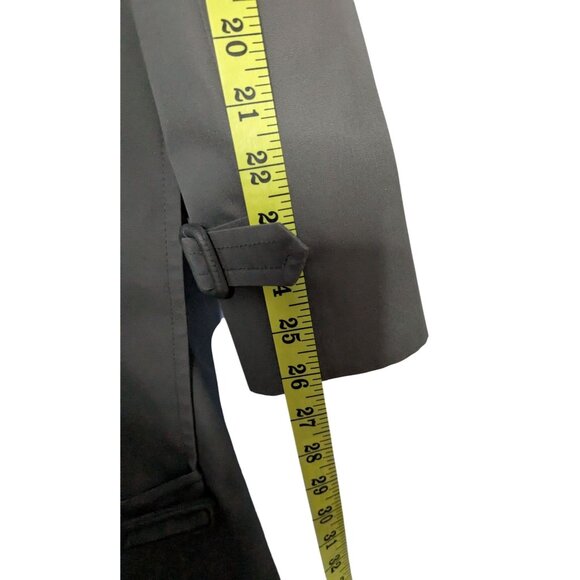 London Fog Men's Grey Trench Coat 46 Reg Lined double breasted - Picture 11 of 16